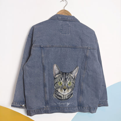 Adult Pet Portrait Denim Jacket