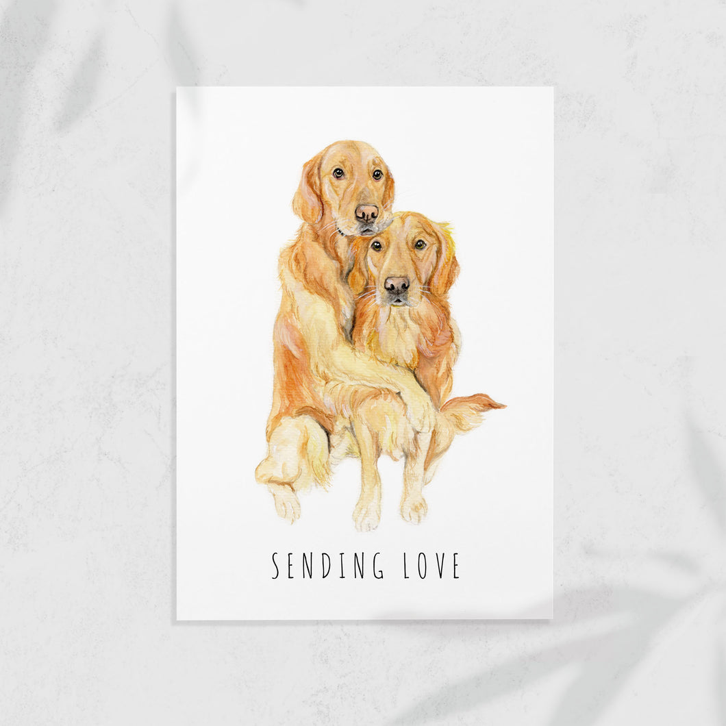 Sending Love - Dog Greeting Card 🤗🐶