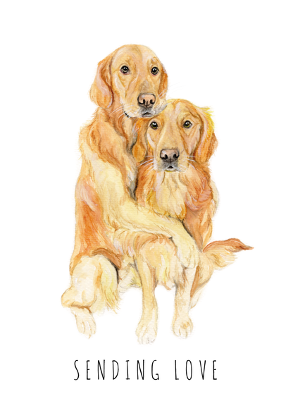 Sending Love - Dog Greeting Card 🤗🐶