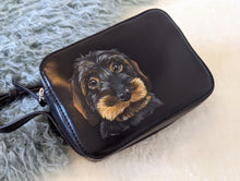 Load image into Gallery viewer, Medium Hand-Painted Pet Portrait Leather/Faux Leather Items - Purse, Bag, Wallet
