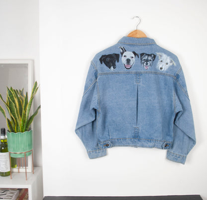 Adult Pet Portrait Denim Jacket